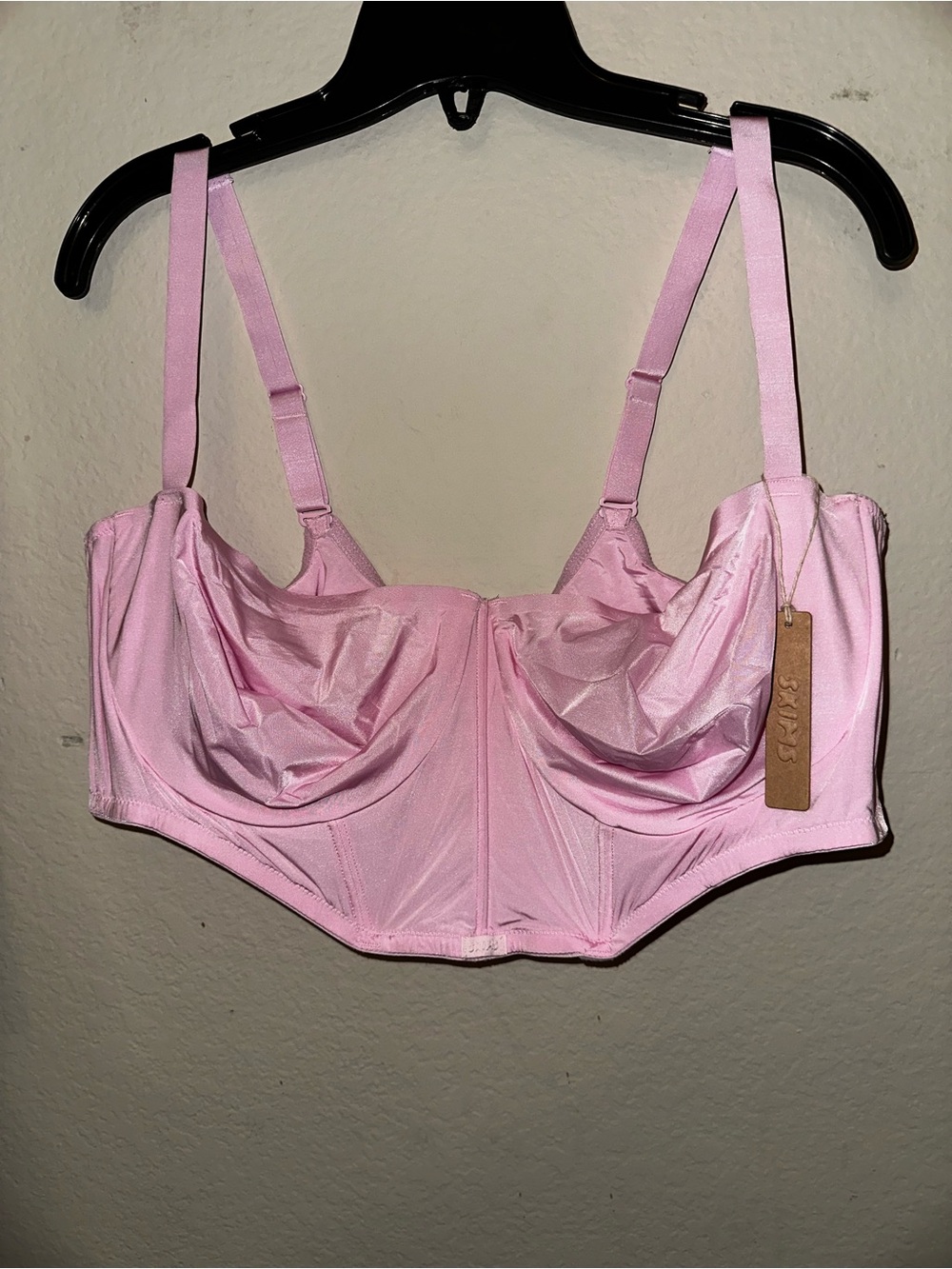 Skims corset bra collection balconette bra color baby pink size 46D BNWT